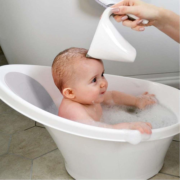 Shnuggle White and Gray Bath Pitcher