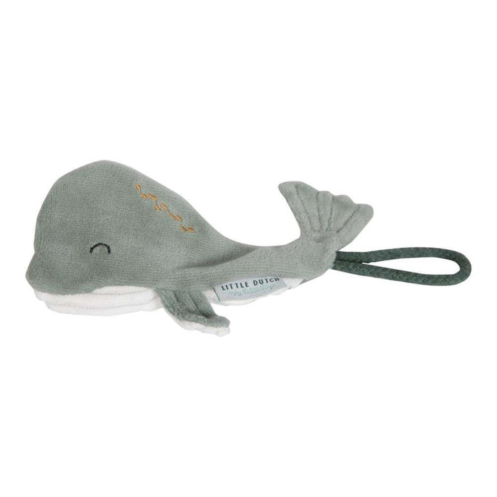 Little Dutch Mint Whale Pacifier Holder Plush