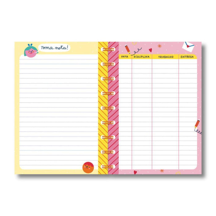 Caderno de Tarefas Happy Colors