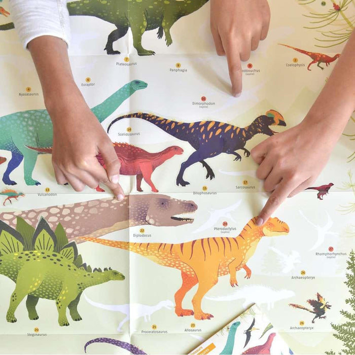 Poppik Discovery Poster Gigante com Autocolantes Dinossauros