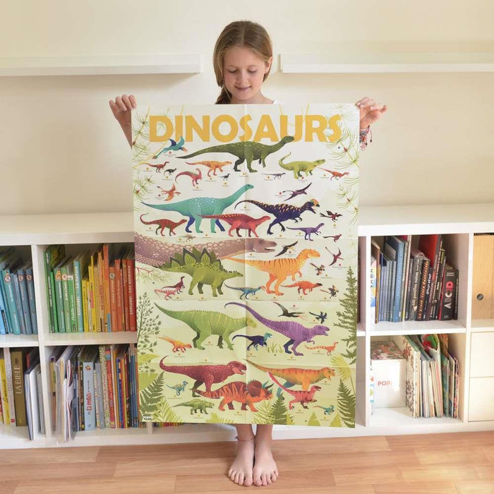 Poppik Discovery Poster Gigante com Autocolantes Dinossauros