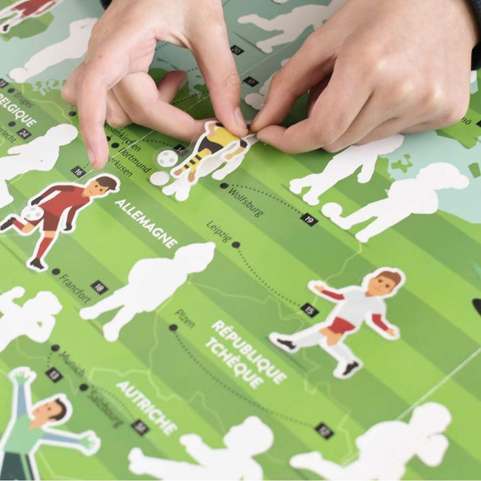 Poppik Discovery Poster Gigante com Autocolantes Futebol