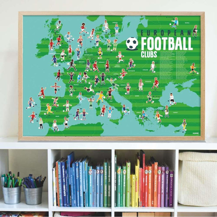 Poppik Discovery Poster Gigante com Autocolantes Futebol