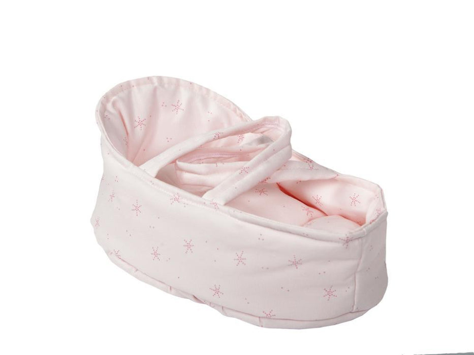 Alcofa para Bonecas Estrelas Rosa 26cm