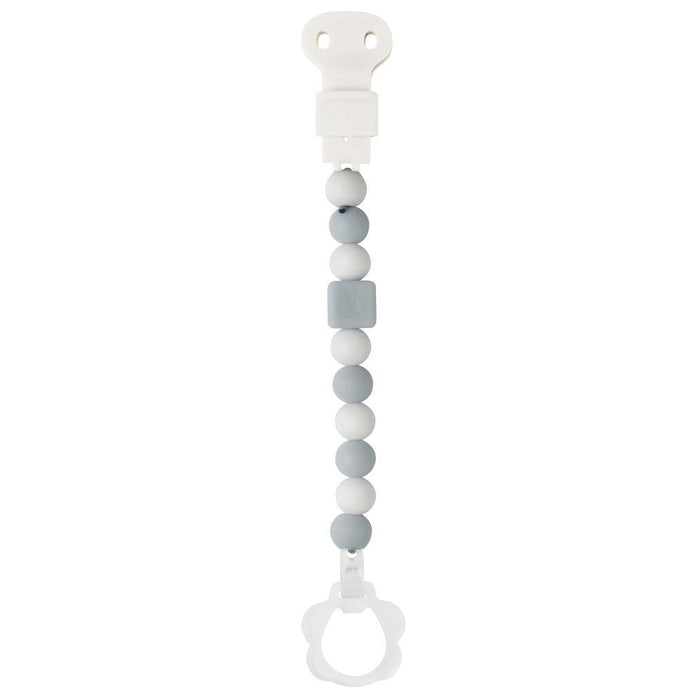 Nattou Gray White Silicone Pacifier Chain