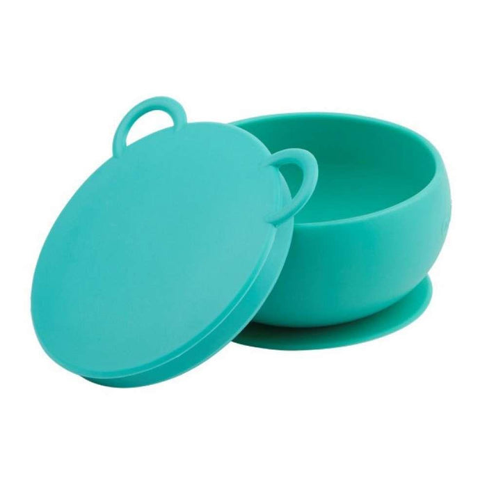 Minikoioi Silicone Cup with Suction Cup and Lid Green