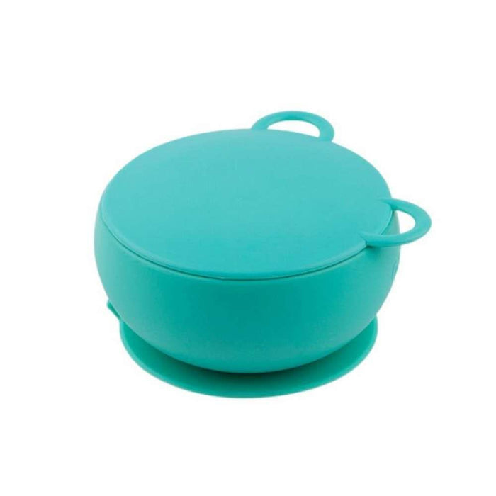 Minikoioi Silicone Cup with Suction Cup and Lid Green