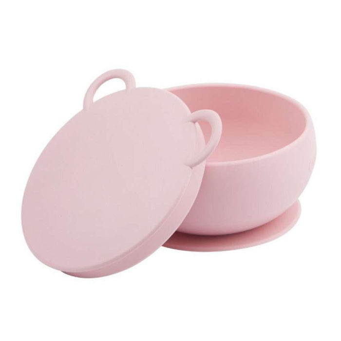 Minikoioi Silicone Cup with Suction Cup and Pink Lid