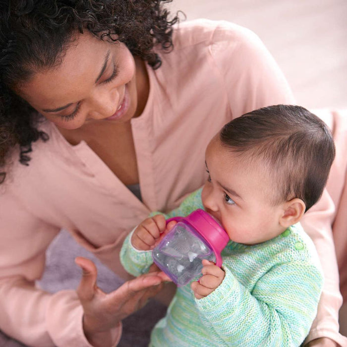 Vaso de aprendizaje con pico blando rosa Avent