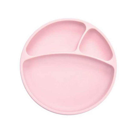 Minikoioi Silicone Plate with Pink Dividers