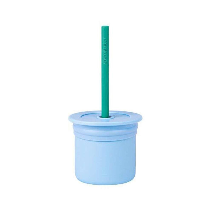 Minikoioi Sip/Snack Cup with Blue Silicone Straw