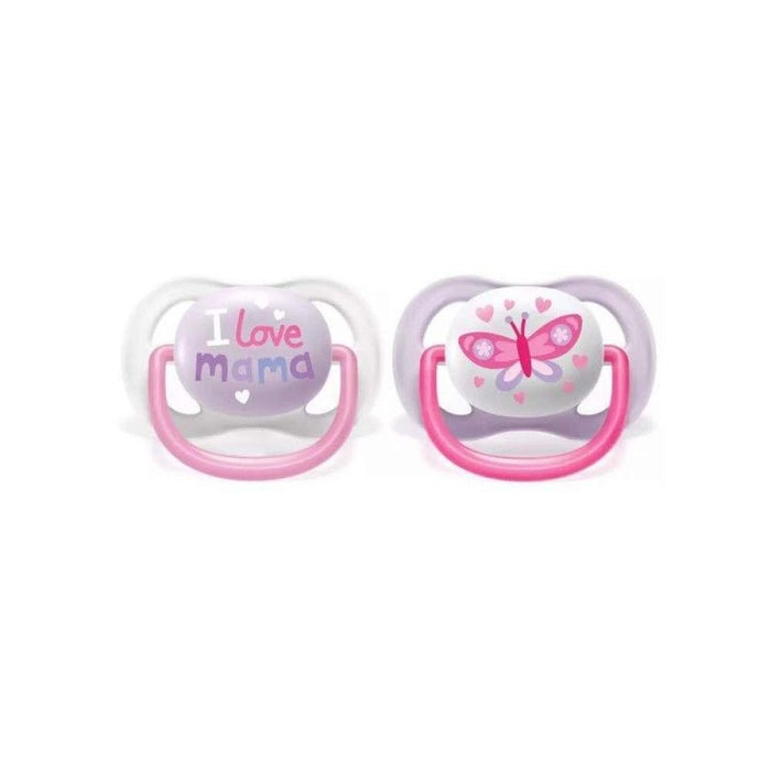 Avent 2 Ultra Air Happy Pacifier 0-6m Girl