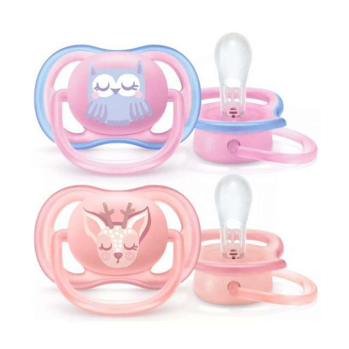 Avent 2 Ultra Air Deco Pacifier 0-6m Girl