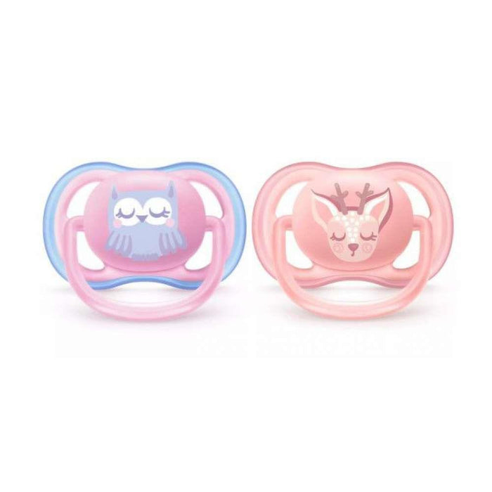 Avent 2 Ultra Air Deco Pacifier 0-6m Girl