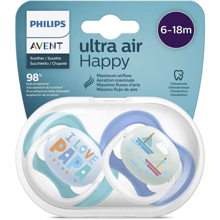 Avent Chupete 2 Ultra Air Happy 6-18m Niño