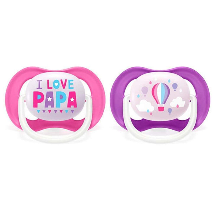 Avent 2 Ultra Air Happy Pacifier 6-18m Girl