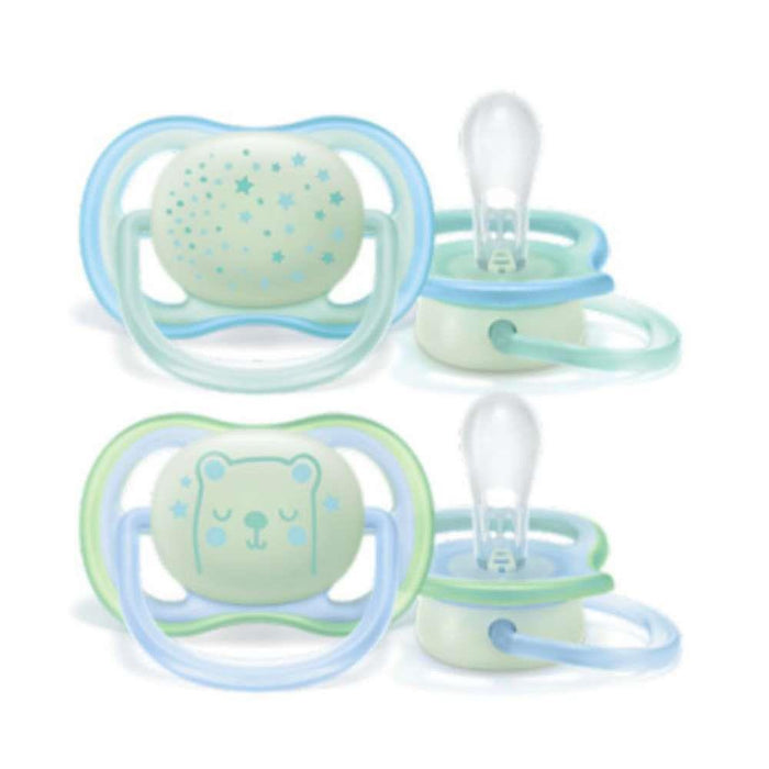 Avent Chupete Ultra Air Noche +18m 2 Piezas