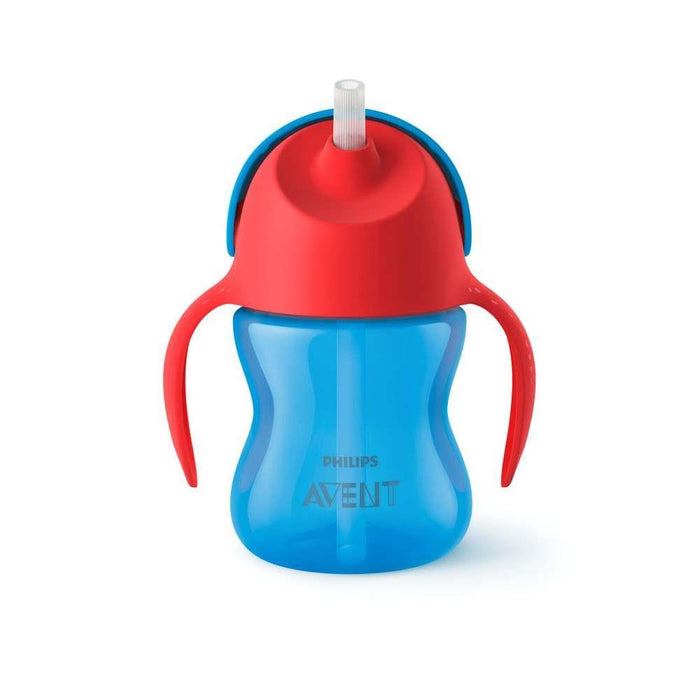 Avent Cup with Straw and Handles 9m+ Blue/Red