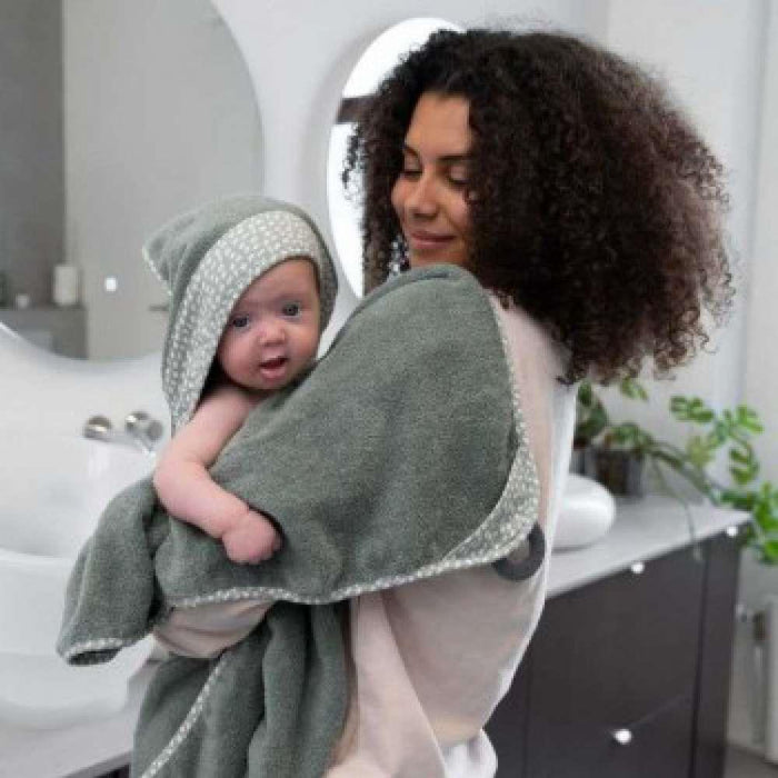 Doomoo Dry´N Play XL Bath Towel with Hood and Green Ring