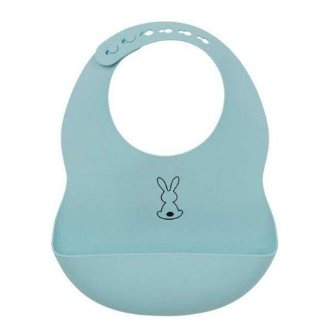 Nattou Blue Silicone Bib