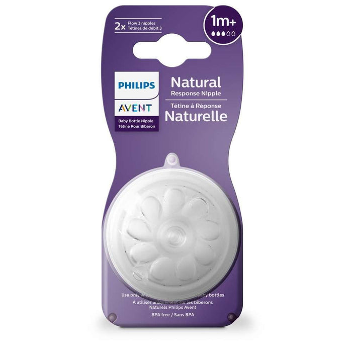 Philips Avent 2 Tetinas Natural Response T3 Flujo 1M+