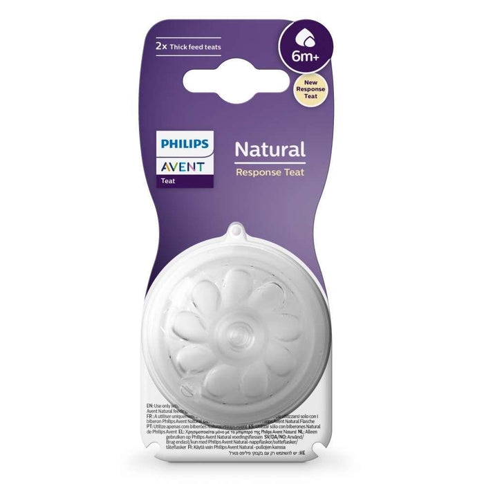 Philips Avent 2 Tetinas Líquidas Gruesas Natural Response 6M+