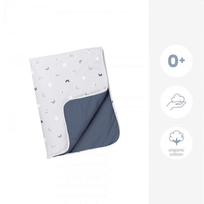 Doomoo Dream Moon Blue/Grey Organic Cotton Blanket