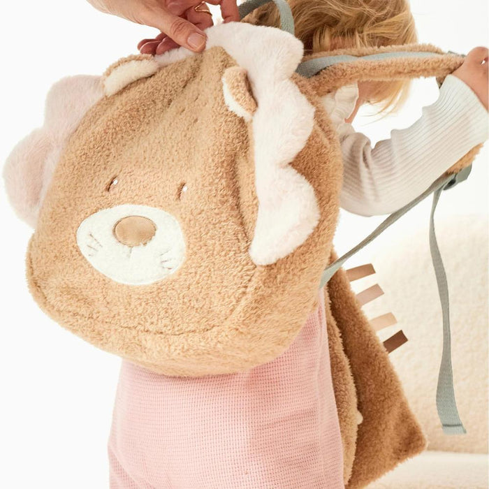 Mochila de Peluche Nattou Teddy Leão Caramel 33cm