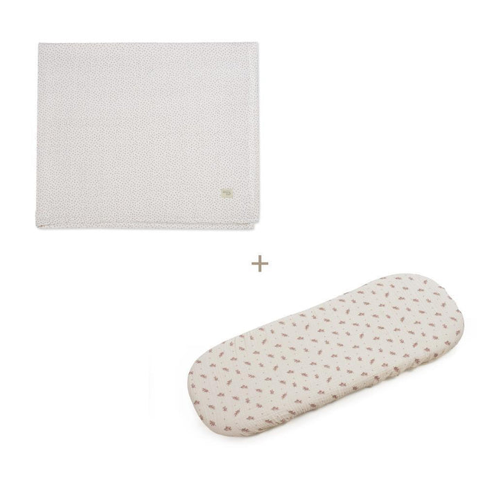 Conjunto de Lençóis para Alcofa Walking Mum Mimosa Rosa