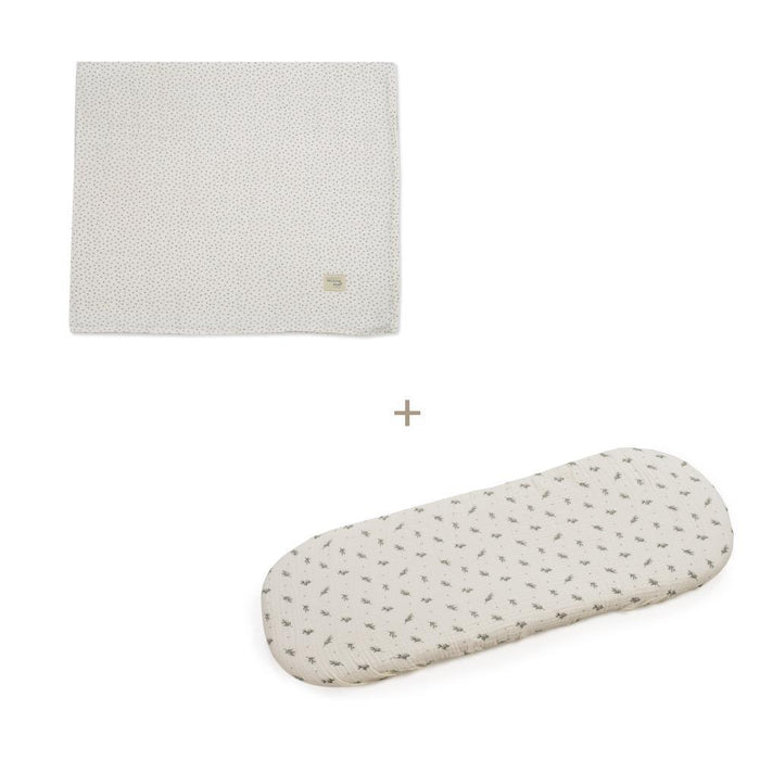 Conjunto de Lençóis para Alcofa Walking Mum Mimosa Verde