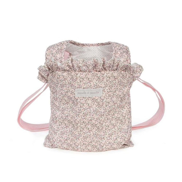 Mochila Porta Bebés para Boneca Lili Flowers Rosa