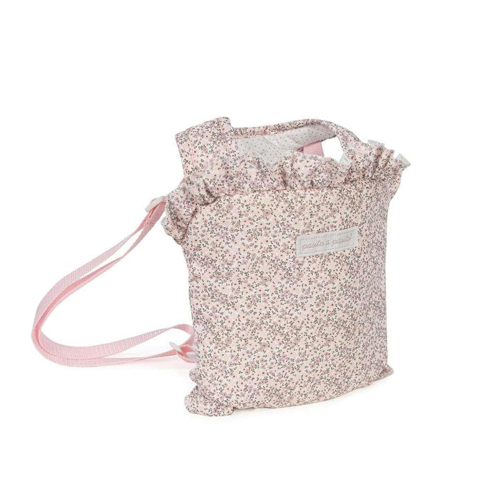 Mochila Porta Bebés para Boneca Lili Flowers Rosa