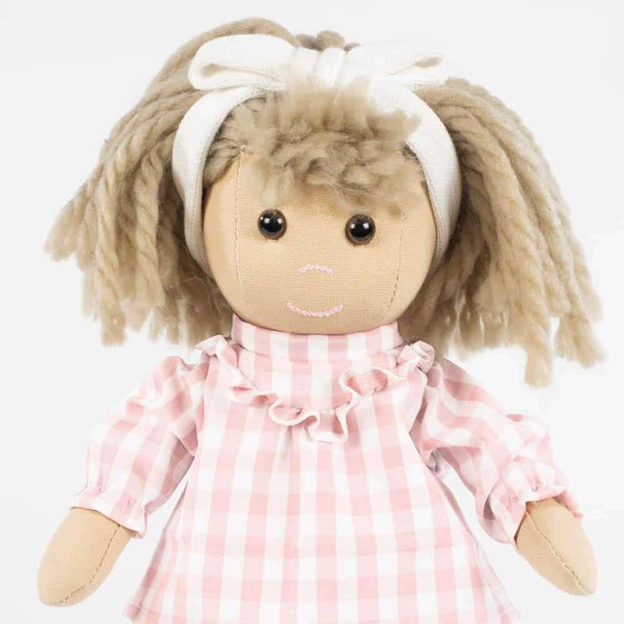 Boneca de Peluche Cris Tom Vichy Rosa