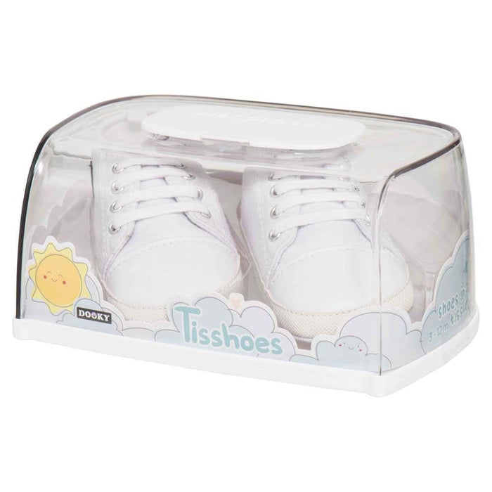 Tisshoes Caixa para Toalhitas com Ténis Branco 3-9meses