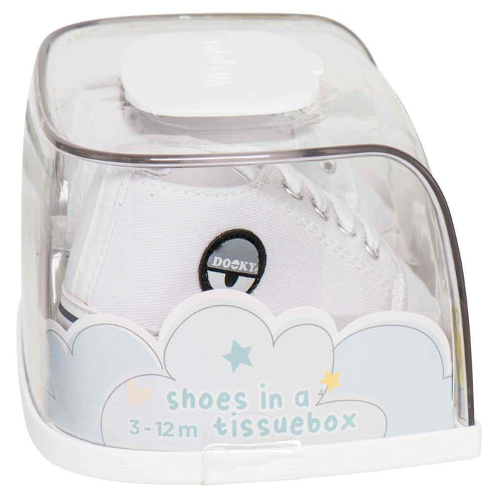 Tisshoes Caixa para Toalhitas com Ténis Branco 3-9meses