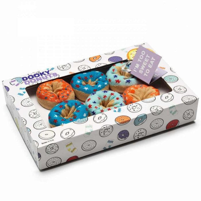 Caixa com 3 Pares de Meias em forma de Donut Blueberry Orange